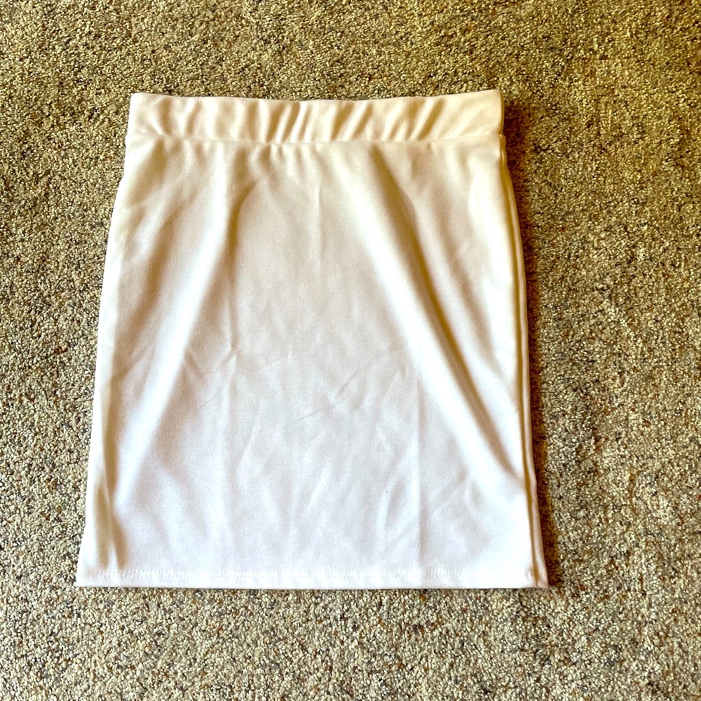 White Mini Pencil Skirt